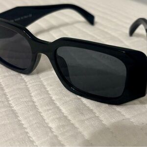 Prada Women's Black Rectangular Sunglasses SPR17 W